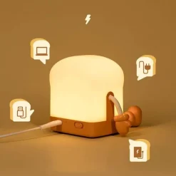 Süßes Toast-Nachtlicht – Dekorative Lampe für Kinder
