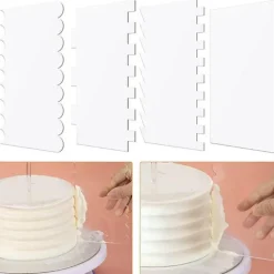 Sägezahn-Kuchenschaber-Set, unverzichtbare Werkzeuge für glattes, professionelles Gebäck