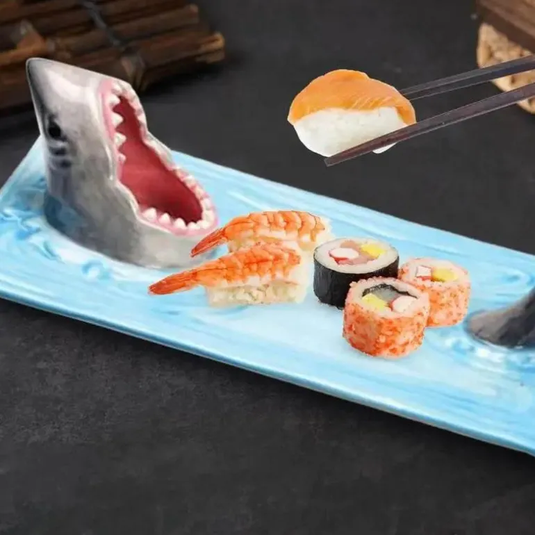 Shark Bite Sushi-Platte – Einzigartiges Serviertablett für Sushi-Liebhaber