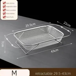 Siebgestell über der Spüle – platzsparender Küchen-Organizer