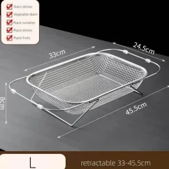 Siebgestell über der Spüle – platzsparender Küchen-Organizer