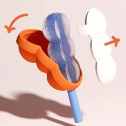 Silikon-Eisform für Stieleis – 2-in-1-Eismaschine mit Strohhalm