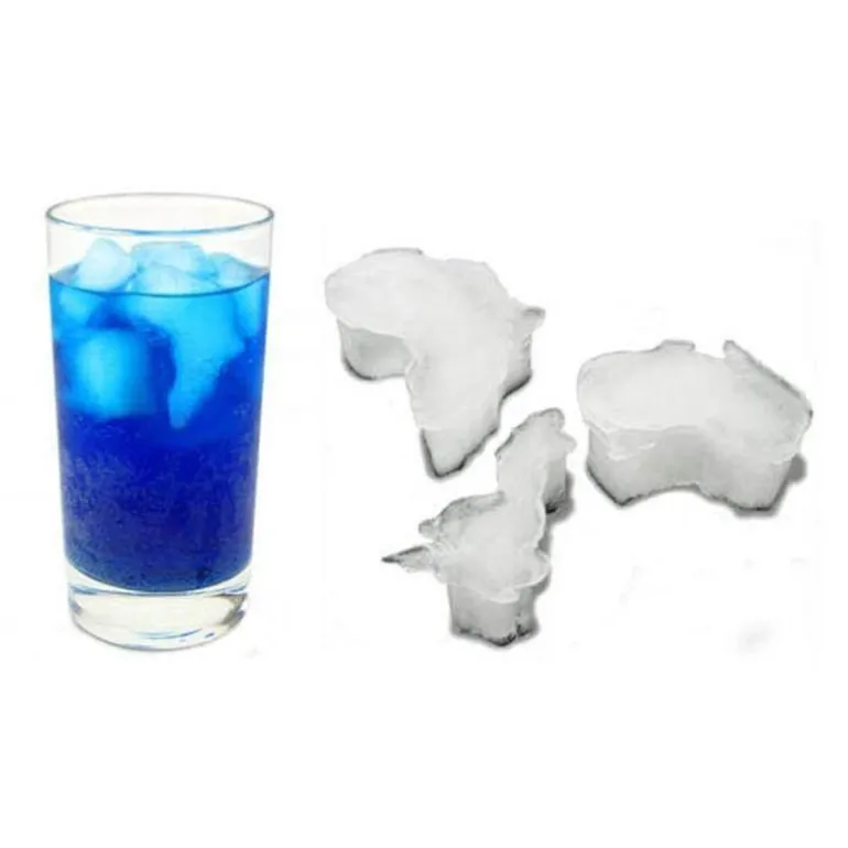 Silikon-Eiswürfelform – Design Erde und Kontinente