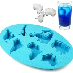 Silikon-Eiswürfelform – Design Erde und Kontinente