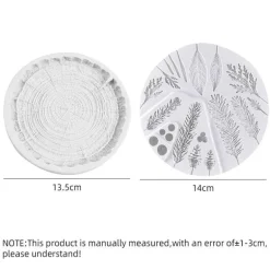Silikonform mit Tannenzapfen und Blättern – Backwerkzeug für die Feiertage