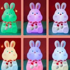 Silikon-Kaninchen-Nachtlicht - Süße Kinderlampe