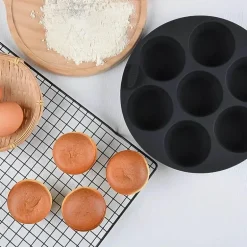 Silikon-Kuchenform mit 7 Löchern – Backform für Airfryer-Mikrowelle