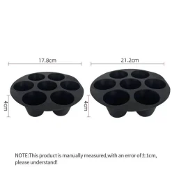 Silikon-Kuchenform mit 7 Löchern – Backform für Airfryer-Mikrowelle