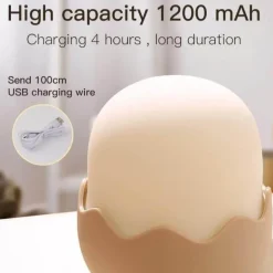 Silikon-LED-Touch-Nachtlicht – wiederaufladbare Eierlampe