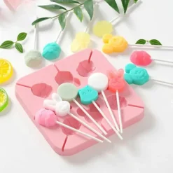 Silikon-Lolliform – DIY-Süßigkeiten-Dekor mit süßen Mustern