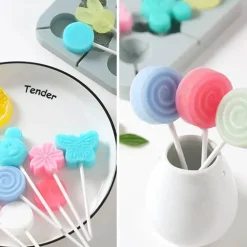 Silikon-Lolliform – DIY-Süßigkeiten-Dekor mit süßen Mustern