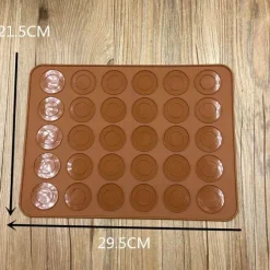 Silikon-Macaron-Matte - Backblech mit 30 Mulden für Gebäck