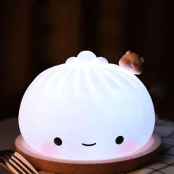 Silikon-Nachtlampe – süßes Dampfbrötchen-Design