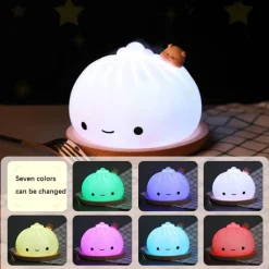 Silikon-Nachtlampe – süßes Dampfbrötchen-Design