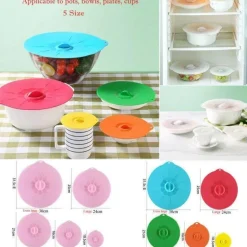 Silikon-Schüsseldeckel-Set – wiederverwendbare Küchenabdeckungen zur Aufbewahrung von Lebensmitteln