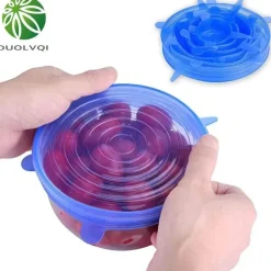 Silikon-Stretchdeckel - Universal-Set zur Lebensmittelaufbewahrung