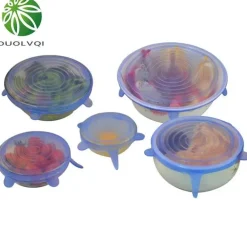 Silikon-Stretchdeckel - Universal-Set zur Lebensmittelaufbewahrung