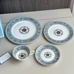 Silk Road Kaffee- und Teeservice – Elegantes Teegeschirr mit Tassen, Tellern und Essgeschirr