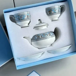 Silk Road Kaffee- und Teeservice – Elegantes Teegeschirr mit Tassen, Tellern und Essgeschirr