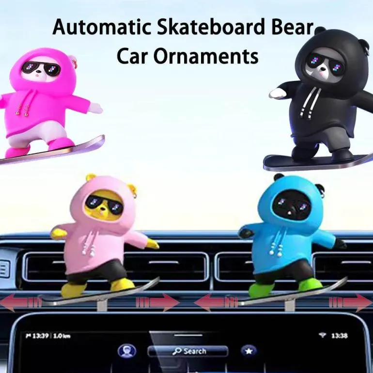 Skateboard-Bär-Dekor – süßes Geschenk für Skateboard-Liebhaber