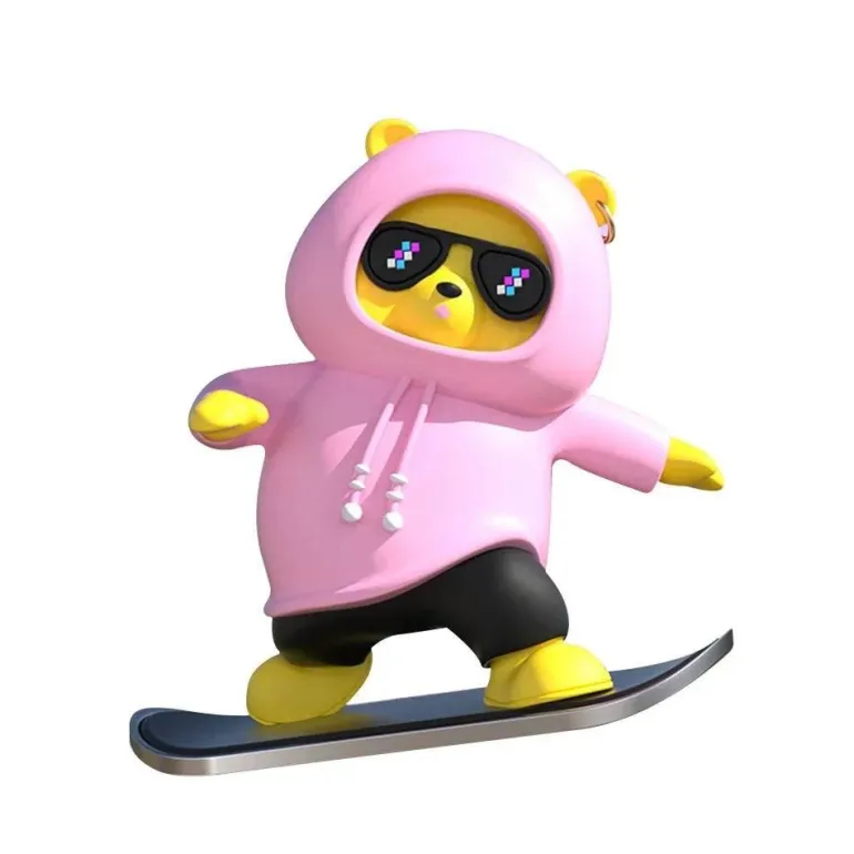 Skateboard-Bär-Dekor – süßes Geschenk für Skateboard-Liebhaber