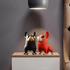Skulptur einer Französischen Bulldogge – Dekoratives Kunstwerk für Zuhause