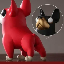 Skulptur einer Französischen Bulldogge – Dekoratives Kunstwerk für Zuhause