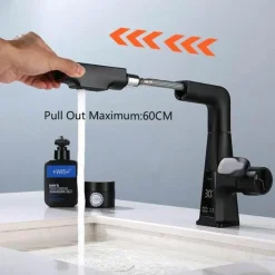 Smart Faucet - Rotatable Temperature Water Tap Display