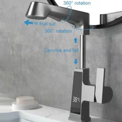 Smart Faucet - Temperature Display Kitchen Tap