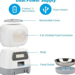 Smart Pet Feeder - Automatischer 2-Wege-Mahlzeitenverteiler