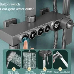 Smartes LCD-Bidet-Duschset – Thermostat-Sprüher
