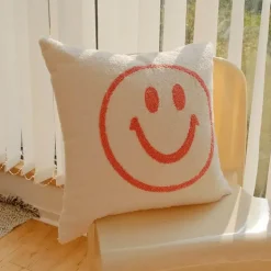 Smile Dekorativer Kissenbezug - Gemütlicher Kissenbezug für die Heimdekoration