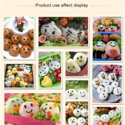 Smiley-Sushi-Formen-Set – DIY-Bento-Dekorationsset