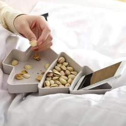 Snackschale mit Telefonhalter – Snacktablett für Filme und Spiele