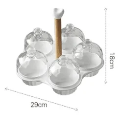 Snackteller aus Keramik mit Glasdeckel – elegante Servierplatte