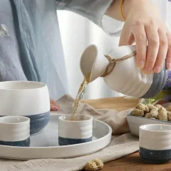 Snowflake Sake Set - Elegante Weißweingläser
