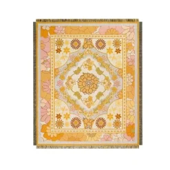 Sofadecke für draußen mit Blumenmuster – Dekorativer Überwurf für Picknicks und Wohnmobile