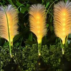 Solar Gartenleuchten - Wasserdichte dekorative Schilflichter