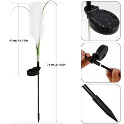 Solar Gartenleuchten - Wasserdichte dekorative Schilflichter