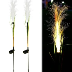 Solar Gartenleuchten - Wasserdichte dekorative Schilflichter