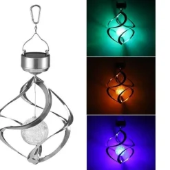 Solar LED Wind Chimes - Color-Changing Decorative Lights