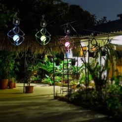 Solar LED Wind Chimes - Color-Changing Decorative Lights