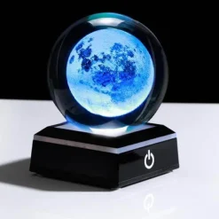 Solar System Crystal Globe Lamp - Planetary Night Light