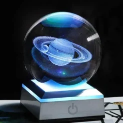 Solar System Crystal Globe Lamp - Planetary Night Light