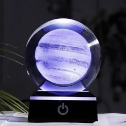 Solar System Crystal Globe Lamp - Planetary Night Light