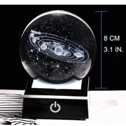 Solar System Crystal Globe Lamp - Planetary Night Light