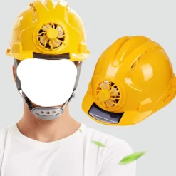 Solarbetriebener Kühlventilatorhelm – Sicherheitskopfbedeckung für Arbeiten im Freien