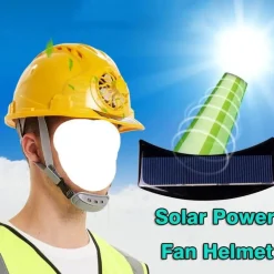 Solarbetriebener Kühlventilatorhelm – Sicherheitskopfbedeckung für Arbeiten im Freien