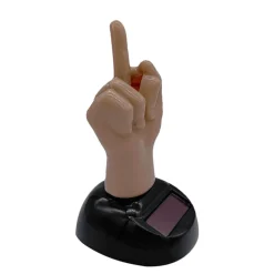 Solarbetriebenes Mittelfinger-Auto-Armaturenbrett-Dekor – lustiges Auto-Accessoire