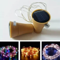 Solar-Flaschenkorken-Lichterkette – Dekorative Lichterkette für den Außenbereich